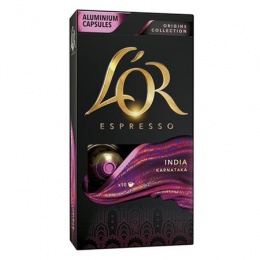 Kávékapszula, Nespresso® kompatibilis, 10 db, JACOBS DOUWE EGBERTS "L`OR India"