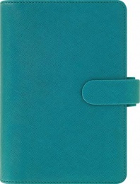 Kalendárium, gyűrűs, betétlapokkal, A5 méret, FILOFAX "Saffiano", aquamarine