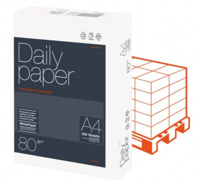 Másolópapír A4, 80g, Daily Paper 500ív/csomag, 300 CSOMAG/RAKLAP